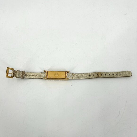 TORY BURCH Gold Tone Metallic Fitbit Holder Leather Wrap Bracelet - Picture 5 of 10